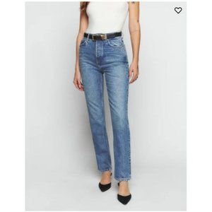 Reformation Cynthia High Rise Straight Leg Denim Jeans NWT Size 31
